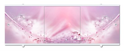 Экран д/ванн п/в  Премиум А  розовый (1.48м) - фото 30391