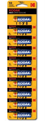 батарейка Kodak LR6-10BL MAX SUPER Alkaline - фото 32959